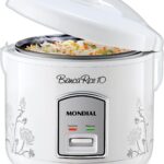 Panela Elétrica Mondial Bianca Rice 10: 10 xícaras, mantém o arroz quente por até 8h e prepara várias receitas.