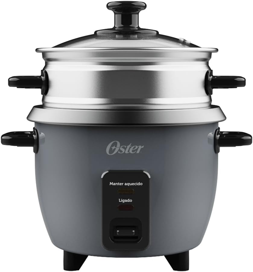 Panela Elétrica de Arroz 0,6L Oster Grafite 220v: prática, compacta Panela Elétrica de Arroz 0,6L Oster Grafite 220v: prática, compacta e com manter aquecido para o arroz sempre no ponto.
