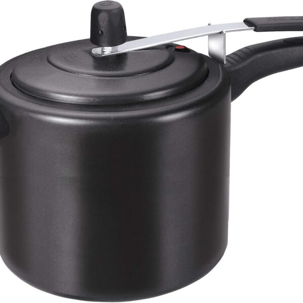 Panela de Pressão 7,0L Alumínio Fortaleza Preto: mais segurança e praticidade para cozinhar no fogão a gás ou elétrico.