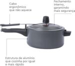 Panela de Pressão Brinox Ceramic Life Vapt 3L: mais segurança, rapidez e antiaderência cerâmica para cozinhar com praticidade. - Imagem 2