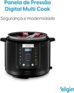 Panela de Pressão Digital Elétrica Multi Cook 5L Elgin: 14 funções, segurança total e preparo prático para suas receitas. - Imagem 2
