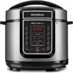 Panela de Pressão Digital Mondial 5L com 14 funções, design inox e preparo seguro para receitas práticas e saborosas