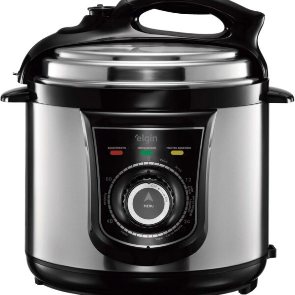 Panela de Pressão Elétrica Elgin 4L: prática, segura e fácil de programar para cozinhar com tranquilidade.