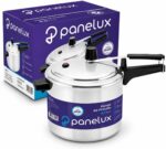 Panela de Pressão Média 4,5L em alumínio polido, ideal para refeições rápidas e pequenas porções para 4 a 5 pessoas