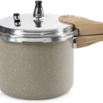 Panela de Pressão Oster Bravada 4,5L com revestimento cerâmico, fundo triplo e compatível com indução.