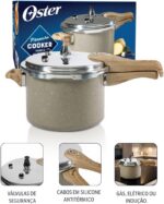 Panela de Pressão Oster Bravada 4,5L com revestimento cerâmico, fundo triplo e compatível com indução. - Imagem 2