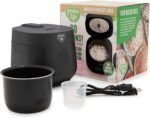 Panela de arroz GreenLife 4 xícaras, antiaderente sem PFAS, predefinições para arroz, quinoa e aveia, fácil de limpar