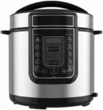 Panela de pressão elétrica 6 L em inox: praticidade, cozimento automático e fácil limpeza para refeições saborosas em casa.