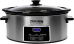 Panela elétrica HOMECOOKIN 6L programável com timer, ideal para refeições em família e manter aquecido automaticamente.