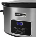 Panela elétrica HOMECOOKIN 6L programável com timer, ideal para refeições em família e manter aquecido automaticamente. - Imagem 2