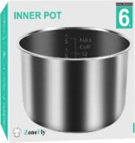 Panela interna XL 6Qt inox: compatível com Power Cooker PPC770, PPC771 e WAL1/WAL2, durável e fácil de limpar