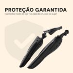 Paralama de Bicicleta Universal dianteiro e traseiro: proteção contra lama e água com ajuste fácil e plástico resistente para sua bike. - Imagem 2