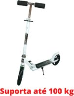 Patinete Adulto Dobrável 2 Rodas até 100 kg, leve, resistente e seguro para jovens e adultos, com altura ajustável e freio traseiro. - Imagem 2