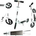 Patinete Adulto Dobrável Resistente Branco, 2 Rodas e até 100 kg para jovens e adultos, portátil e seguro