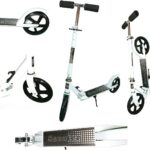 Patinete Adulto Dobrável Resistente Branco, 2 Rodas e até 100 kg para jovens e adultos, portátil e seguro