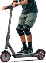 Patinete Elétrico Adulto/Scooter Elétrica 550W: autonomia de 37 km, suspensão dianteira e luzes laterais para mais conforto e segurança.