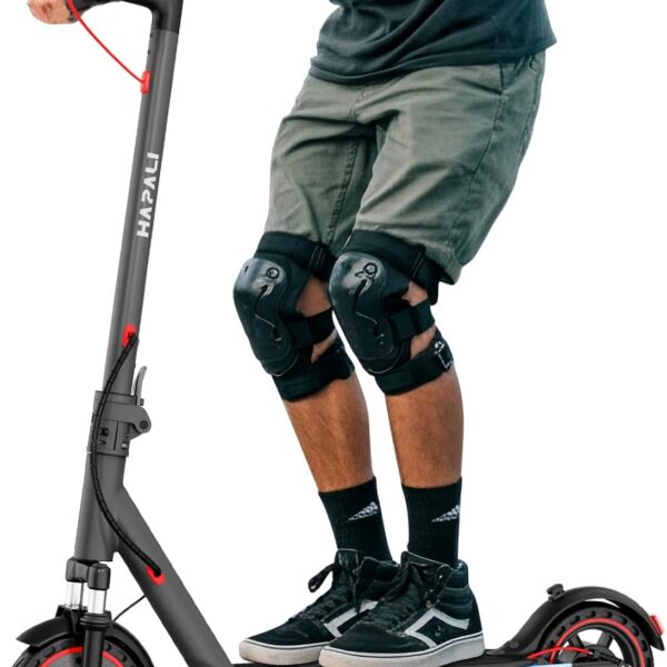 Patinete Elétrico Adulto/Scooter Elétrica 550W: autonomia de 37 km, suspensão dianteira e luzes laterais para mais conforto e segurança.