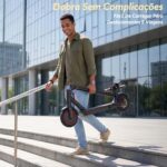Patinete Elétrico Adulto/Scooter Elétrica 550W: autonomia de 37 km, suspensão dianteira e luzes laterais para mais conforto e segurança. - Imagem 2