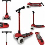 Patinete Joy Infantil LED e Bluetooth, ajustável, resistente até 80kg para diversão segura e vibrante