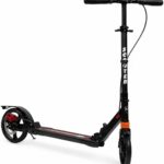 Patinete Scooter Urbano com freio a disco, suporta até 150 kg e roda 200 mm para mais segurança e conforto.