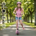 Patinete elétrico infantil 80W rosa Importway BW449RS: diversão segura e prática para crianças. - Imagem 2