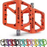 Pedais BUCKLOS MTB antiderrapantes, nylon resistente e plataforma larga 9/16 para mais aderência e segurança na pedalada
