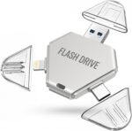 Pen Drive 3 em 1 512 GB MFi para iPhone: backup rápido de fotos, vídeos e dados para iOS