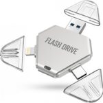 Pen Drive 3 em 1 512 GB MFi para iPhone: backup rápido de fotos, vídeos e dados para iOS