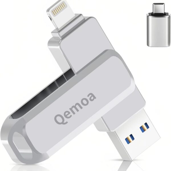 Pen Drive MFi 512 GB para iPhone: backup e transferência fácil de fotos, vídeos e arquivos entre iPhone, Android, iPad e PC￼