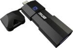 Pen drive MFi 128GB para iPhone/iPad, USB duplo, backup rápido e seguro