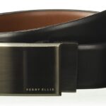 Perry Ellis Cinto masculino reversível com placa: versatilidade e estilo para compor looks com praticidade.
