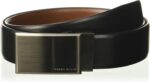 Perry Ellis Cinto masculino reversível com placa: versatilidade e estilo para compor looks com praticidade.