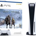 Play-Station 5 PS-5 Disc Version Gaming Console God of War Ragnarok Bundle with 4K UHD Blu-ray Player + 1 Controller - up to 120fps for Compatible Games, Support for 120Hz Output on 4K Displays