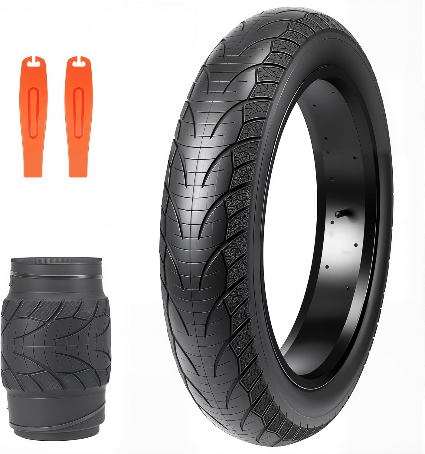 Pneu gordo para bicicleta e ebike resistente ao desgaste, alta Pneu gordo para bicicleta e ebike resistente ao desgaste, alta durabilidade e fácil instalação, ideal para neve e montanha