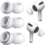 Pontas Borrachinha para AirPods Pro 2 com telinha, conforto, proteção e encaixe firme em 3 tamanhos.