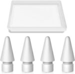 Pontas de substituição compatíveis com Apple Pencil, duráveis e precisas, pacote com 4 para compra prática e reposição ideal