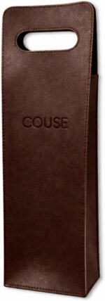Porta Vinho em Couro COUSE: embalagem elegante, protege e valoriza sua garrafa como presente premium.