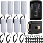 Porteiro Eletrônico Coletivo Intelbras 8i com 8 ramais, fechadura FX 500 e 16 chaveiros RFID para segurança e praticidade.