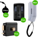 Porteiro Eletrônico Coletivo Intelbras 8i com 8 ramais, fechadura FX 500 e 16 chaveiros RFID para segurança e praticidade. - Imagem 2