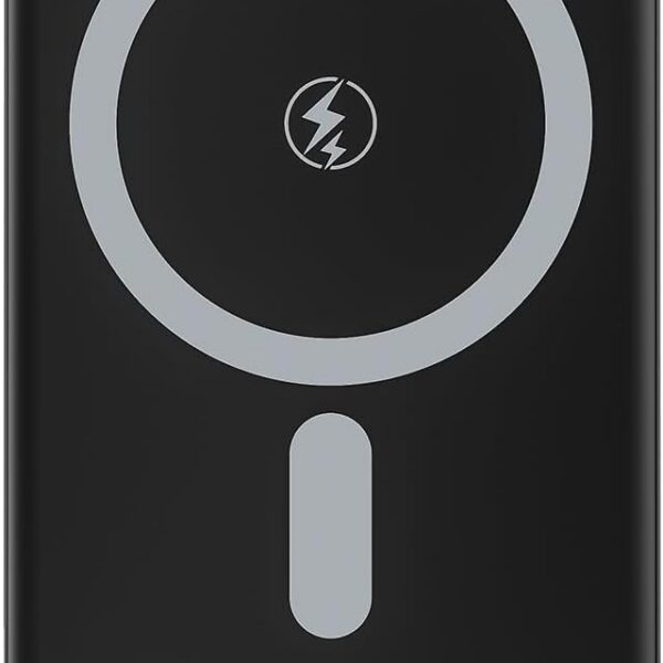 Power Bank 10000mAh com Caregamento por inducǎo, Carregador Sem Fio Portátil Magnético com Cabo Tipo-C 20W PD Carregamento Rápido, Compativel com Celulares ioS e Android (Preto, Amperes Horas, 10000)