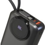 Power Bank 20000mAh 22.5W com Display LED: carga rápida e portátil para iPhone, Samsung e Android