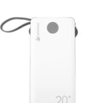 Power Bank 20000mAh Digital com carregamento rápido, display e compatibilidade com Xiaomi, iPhone, Motorola e Samsung