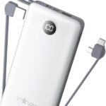 Power Bank 20000mAh com Carga Rápida e Múltiplas Portas para iOS, Android, USB e Type-C, leve e portátil