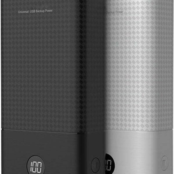 Power Bank 30000mAh Carregador Portátil Saída USB-A de 22.5W, Tipo-C de 22.5W e Micro USB, Carregamento Rápido e Tela Indicador de Bateria com Proteção Inteligente (Branco)