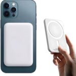 Power Bank 5000mAh Magnético Turbo com Carga Rápida para iPhone XR a 14 Pro Max MagSafe, compacto e portátil.