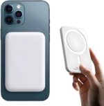 Power Bank 5000mAh Magnético Turbo com Carga Rápida para iPhone XR a 14 Pro Max MagSafe, compacto e portátil.