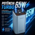 Power Bank A'Gold BTE-92 20000mAh 65W: carga turbo, 4 saídas e visor digital para iPhone, Samsung, Dell e Xiaomi. - Imagem 2