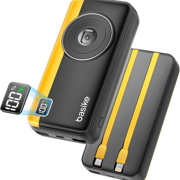 Power Bank Basike 20000mAh com 3 saídas, carregamento rápido 22,5W e proteção inteligente para recargas seguras e práticas.