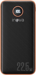 Power Bank Carregador Portátil 20000mAh com Carga Rápida, Led Indicador de Bateria, Bateria Portatil para Dispositivos iOS e Android, USB, Type-C, Preto