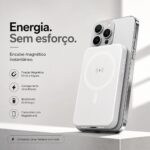 Power Bank Magnético 10.000mAh Premium: carregamento sem fio rápido, compacto e compatível com MagSafe e Qi. - Imagem 2